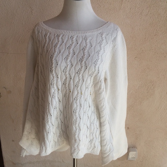 Dkny Sweaters - DKNY JEANS WHITE SWEATER XL